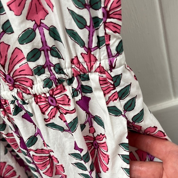 J. Crew White Maxi Dress with Pink Floral Print - Picture 4 of 9